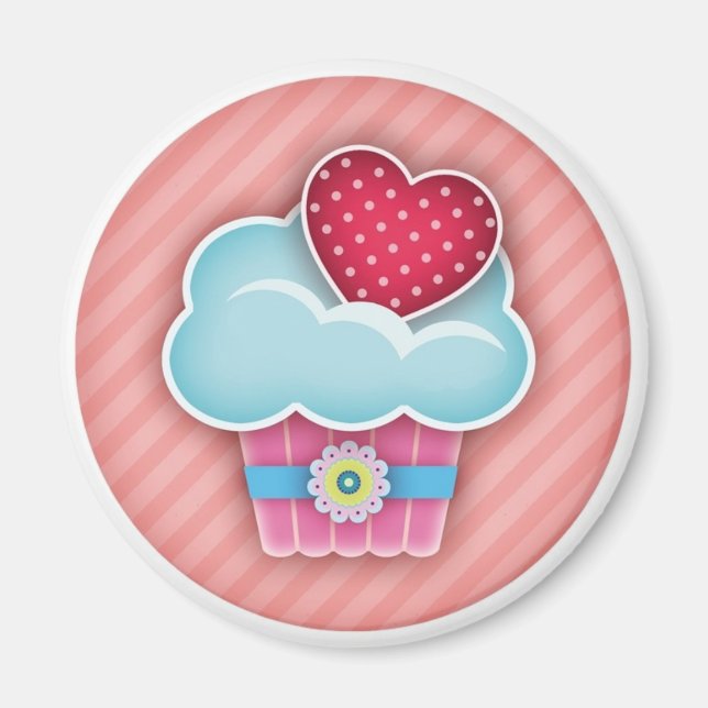 Cupcake Heart Magnet (Front)