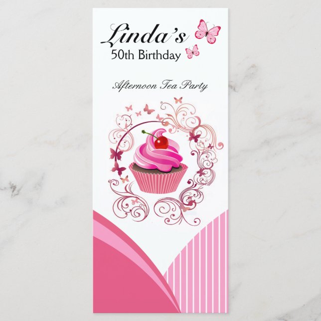 "Cupcake Heaven" - Chic Pastry Dessert Menu (Front)