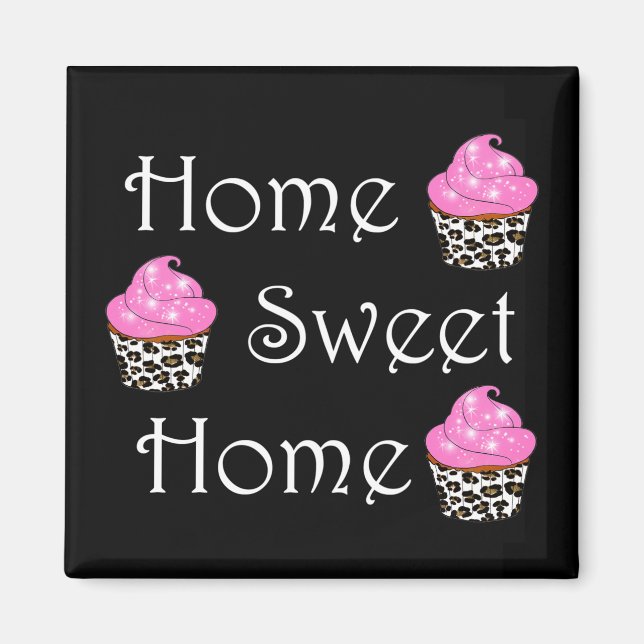 Cupcake "Home Sweet Home" Magnet (Front)