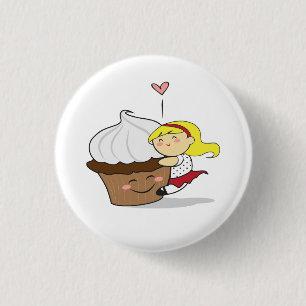 Cupcake Hugger Cutie Button