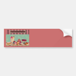 Cupcake & Ice Cream Patisserie Bumper Sticker