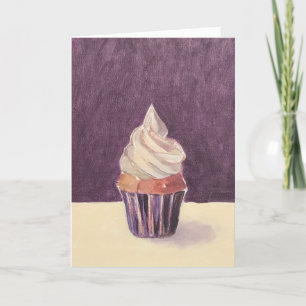 Cupcake In Purple Card