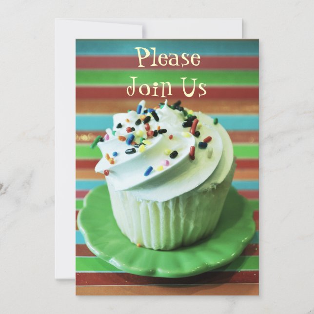 Cupcake Invitation Template (Front)