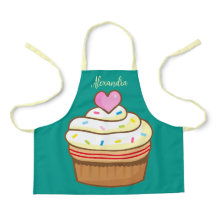Cupcake Kids NAME baking apron retro