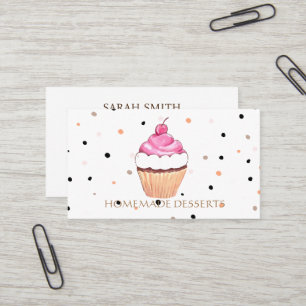 Cupcake Logo Bakery Chef,cute Business Card