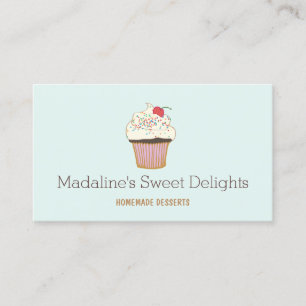 Cupcake Logo Bakery Pastry Chef Catering Business Card