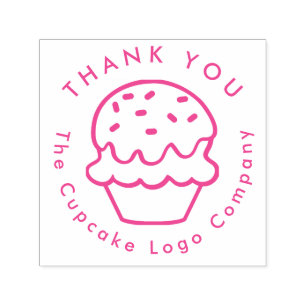 cupcake logo design  self-inking stamp