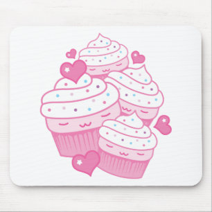 cupcake love mouse mat
