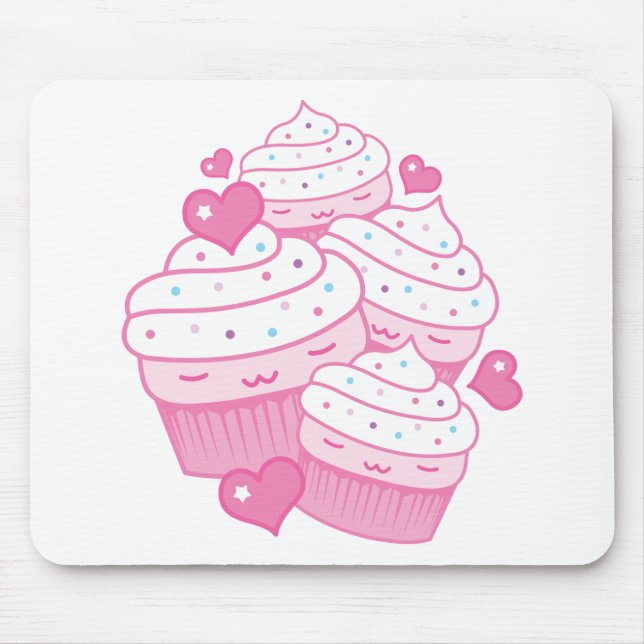cupcake love mouse mat (Front)