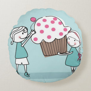 Cupcake Love Round Cushion