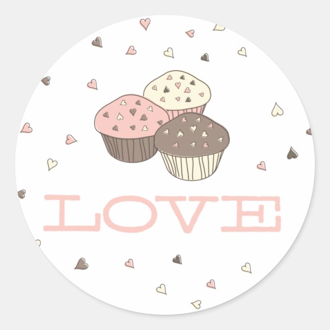 Cupcake Love Sticker (Front)