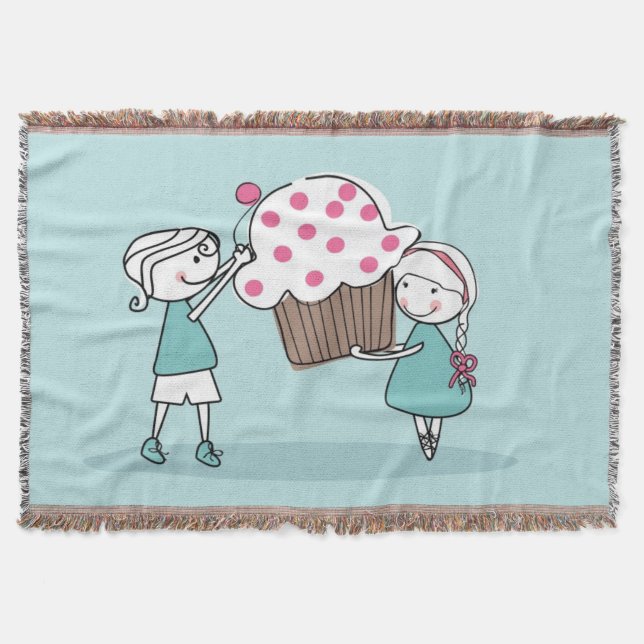 Cupcake Love Throw Blanket (Front)