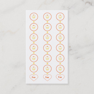 Cupcake Loyalty Business Card Punch Card