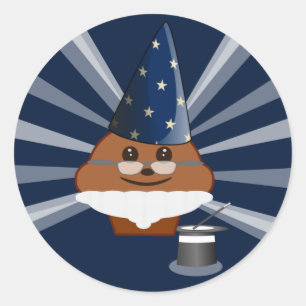 Cupcake Magician Classic Round Sticker