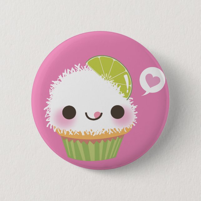 Cupcake Mania! Coconut! 6 Cm Round Badge (Front)