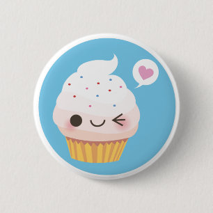 Cupcake Mania! Vanilla 6 Cm Round Badge