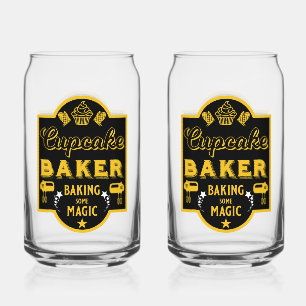 Cupcake Master Baker Can Glass