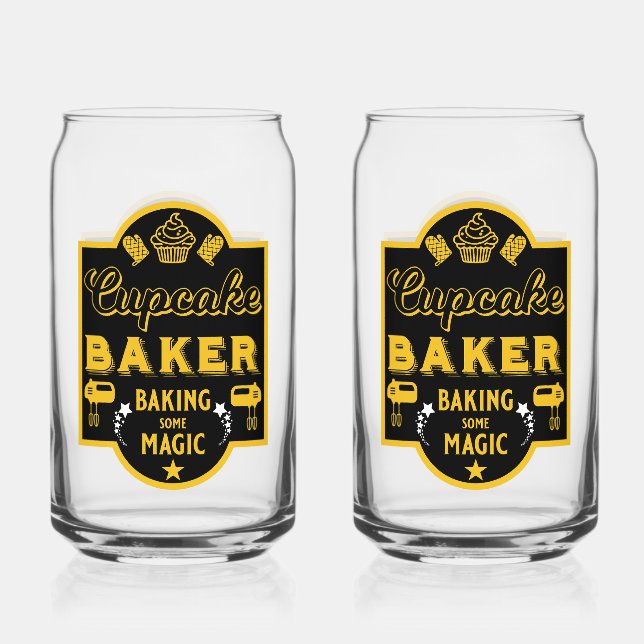 Cupcake Master Baker Can Glass (Front)