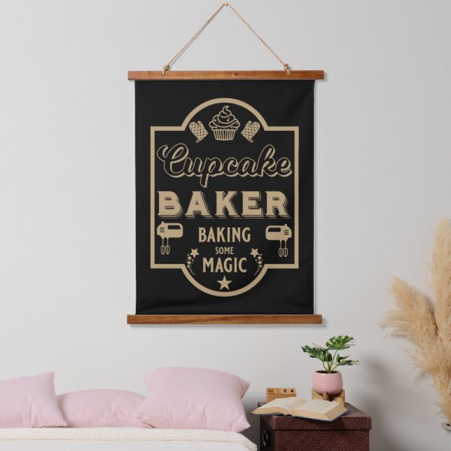 Cupcake Master Baker Hanging Tapestry (Bedroom)