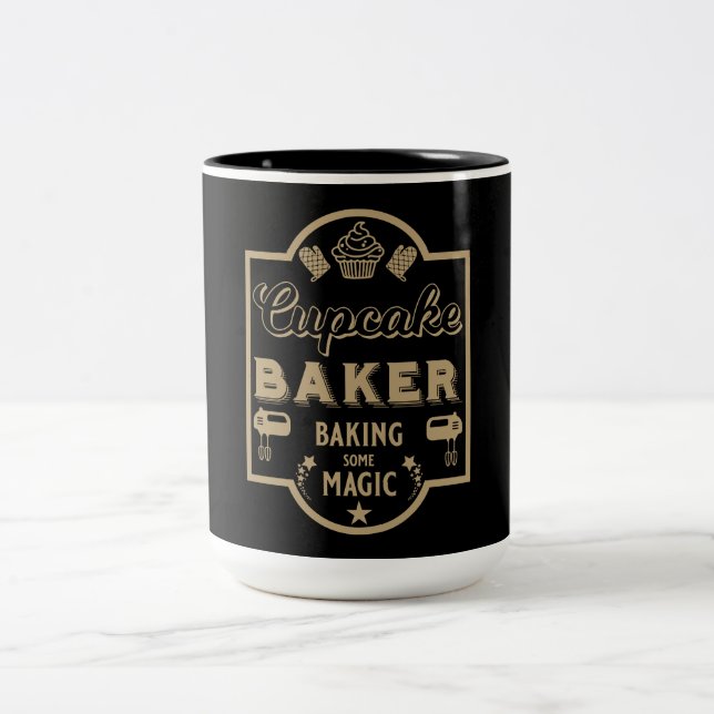 Cupcake Master Baker Two-Tone Coffee Mug (Center)