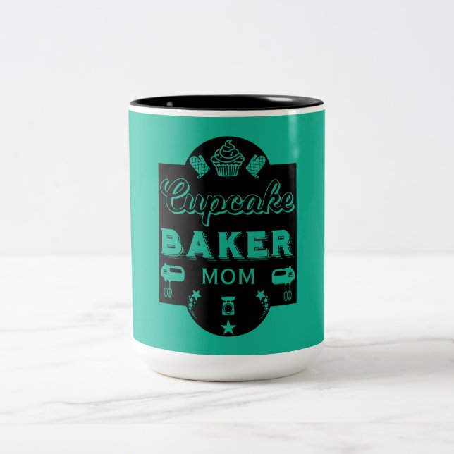 Cupcake Master Baker Two-Tone Coffee Mug (Center)