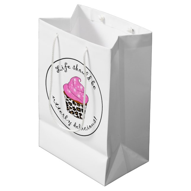 “Cupcake” Medium Gift Bag (Front Angled)