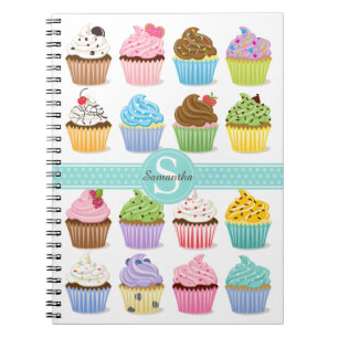Cupcake Note Book Personalised