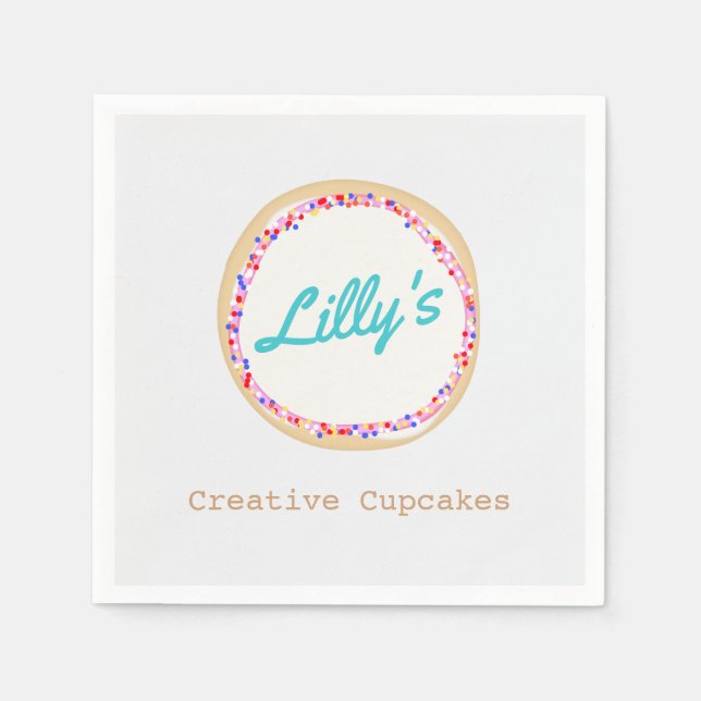 Cupcake or Cookie Decorator Napkin (Front)