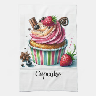 Cupcake Pains Tea Towel