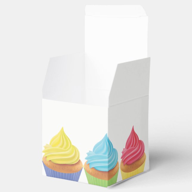 Cupcake Party Favor Box (Opened)