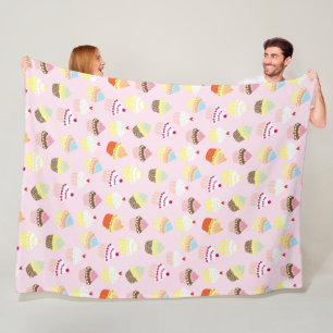 Cupcake Party Fleece Blanket