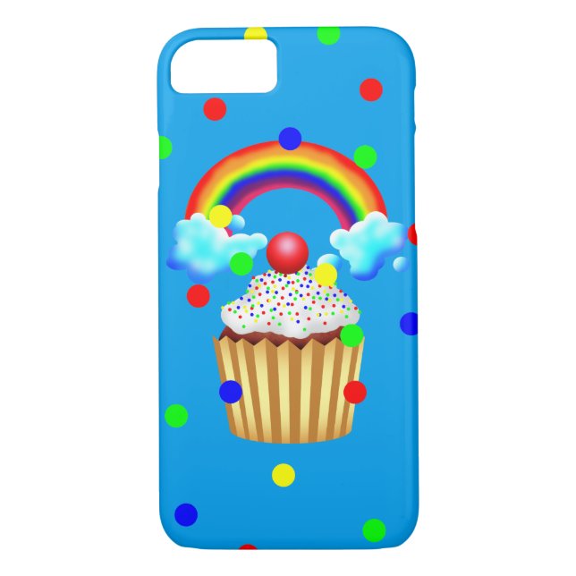 Cupcake Party with Rainbow & Sprinkles Case-Mate iPhone Case (Back)
