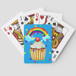 Cupcake Party with Rainbow & Sprinkles Playing Cards