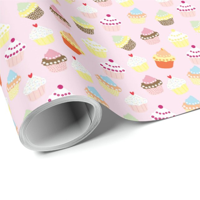 Cupcake Party Wrapping Paper (Roll Corner)