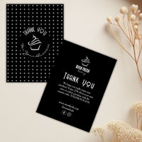 Cupcake Pastry Bakery Polka Dots Black