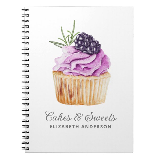 Cupcake Pastry Chef Bakery Notebook (Front)