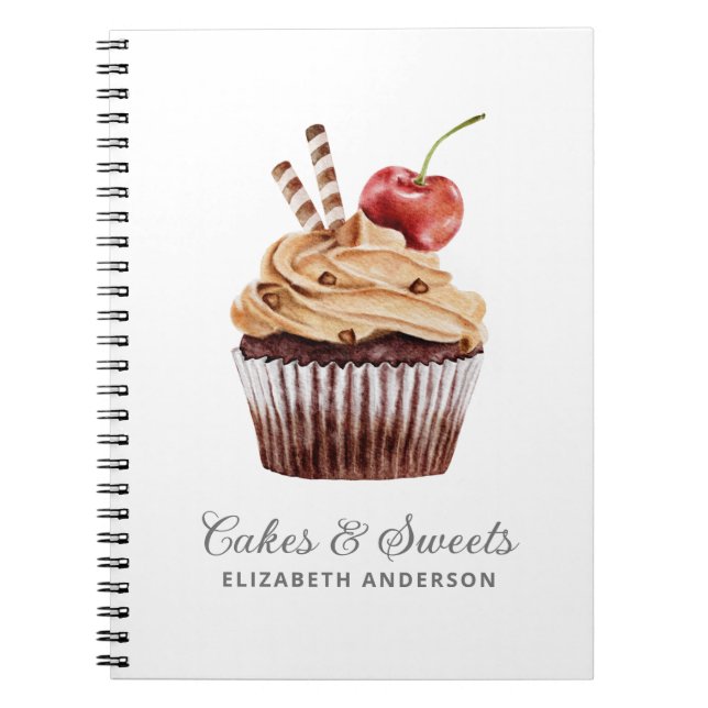 Cupcake Pastry Chef Bakery Notebook (Front)