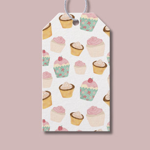 Cupcake Pattern Birthday Gift Tags