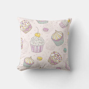 Cupcake pattern cushion