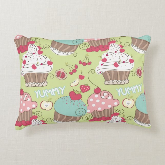 Cupcake pattern decorative cushion (Front)