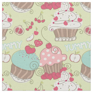 Cupcake pattern fabric