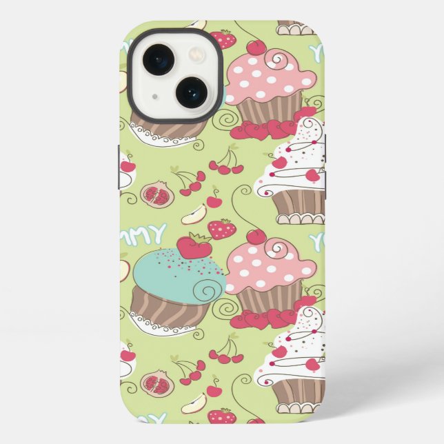 Cupcake pattern iPhone case (Back)