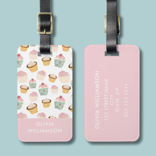Cupcake Pattern  Luggage Tag
