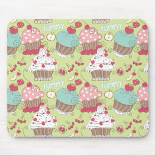 Cupcake pattern mouse mat