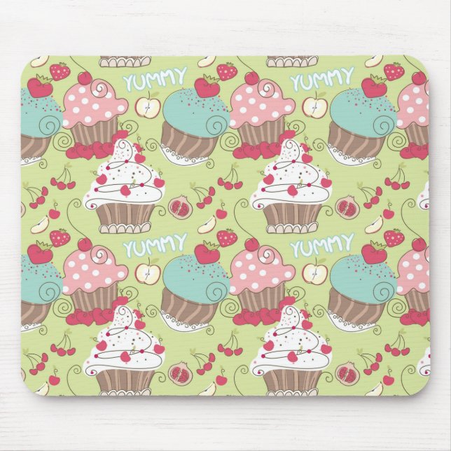 Cupcake pattern mouse mat (Front)