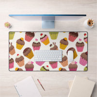 Cupcake Pattern, Muffin Pattern, Chocolate, Hearts