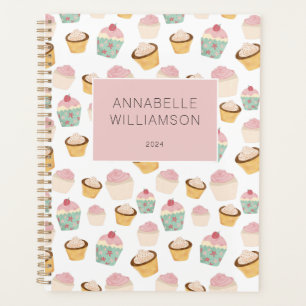 Cupcake Pattern Personalised Planner