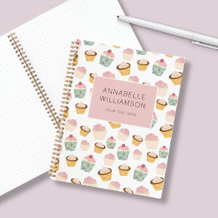Cupcake Pattern Personalized Notebook