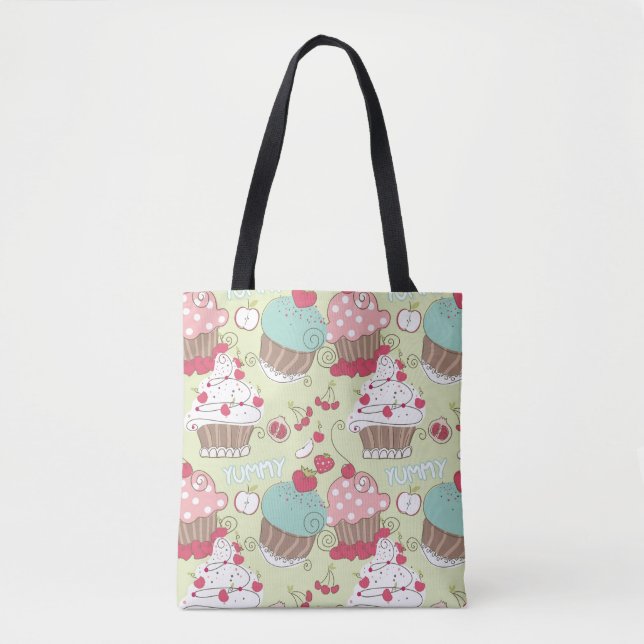 Cupcake pattern tote bag (Front)