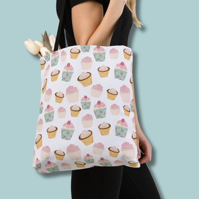 Cupcake Pattern Tote Bag (Cupcake pattern tote bag)